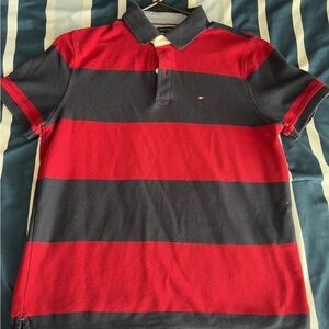 Tommy Hilfiger Bold Red and Black Polo